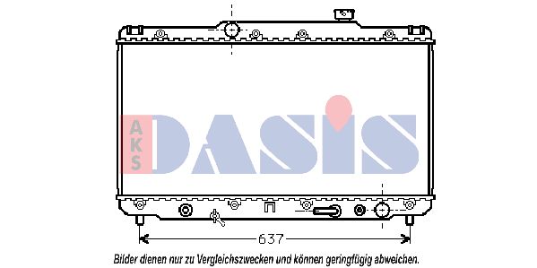 AKS DASIS Радиатор, охлаждение двигателя 210950N